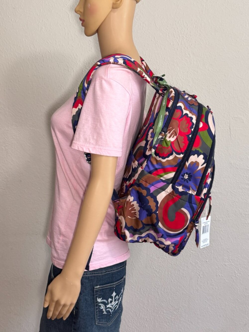 Vea Bradley Large Bancroft Backpack Nylon Bossanova Bold NWT - Picture 8 of 14
